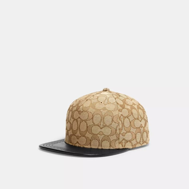 Gorra Coach Jacquard Flat Brim Dorada